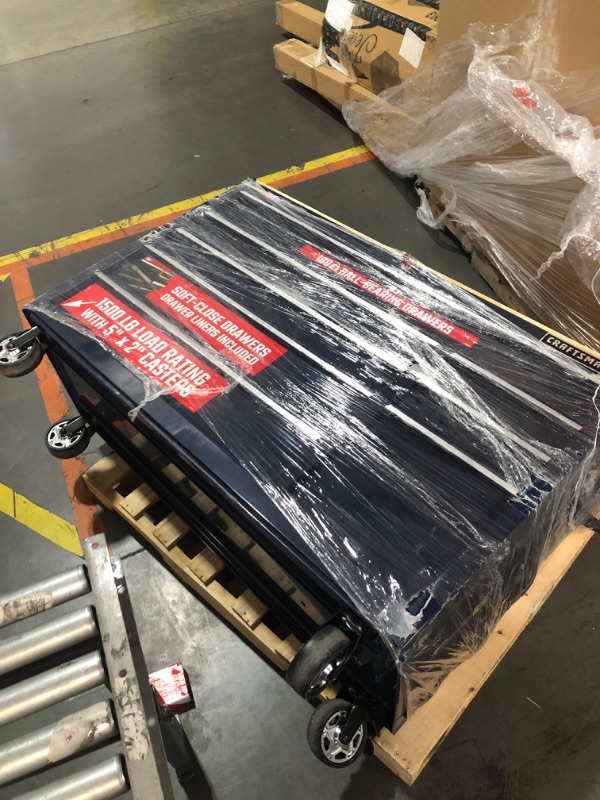 Photo 1 of **dents on top corner see pics** CRAFTSMAN 2000 Series 51.2-in L x 37.5-in H 8-Drawers Rolling Midnight Blue Wood Work Bench
