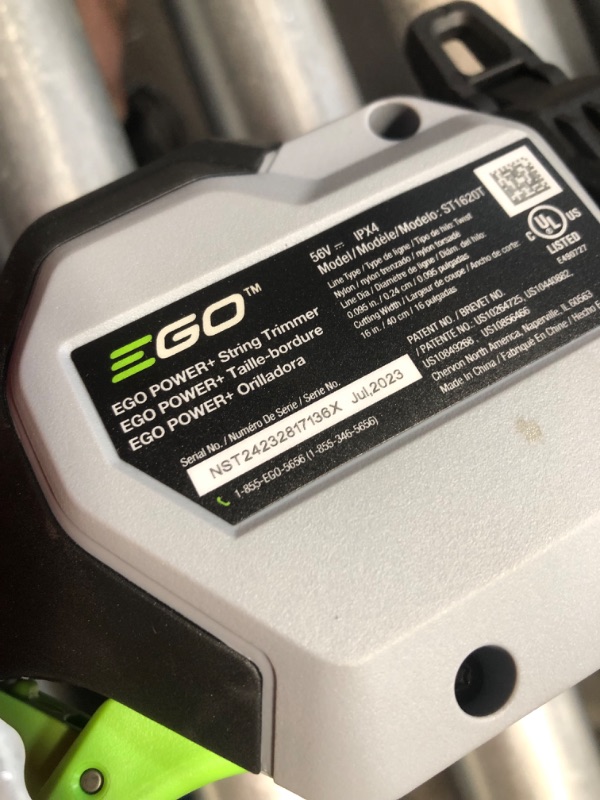 Photo 2 of **missing charger** EGO POWER + POWERLOAD with LINE IQ 56-volt 16-in Telescopic Shaft Battery String Trimmer 4 Ah (Battery and Charger Included)