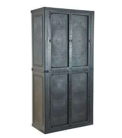 Photo 3 of (NON-REFUNDALBE) Keter Utility Jumbo Cabinet 34.5-in W x 70.8-in H x 17.5-in D Plastic Freestanding Garage Cabinet in Gray | 248856