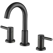 Photo 1 of allen + roth Harlow Matte Black Widespread 2-Handle WaterSense Bathroom Sink Faucet with Drain
