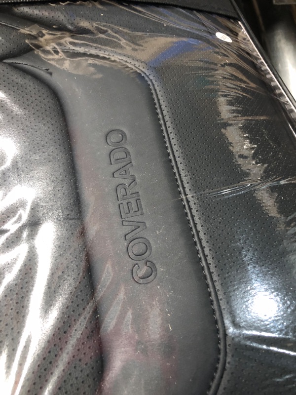 Photo 1 of Coverado Front Seat Covers 2 Pieces, Waterproof Nappa Leather Car Seat Protectors Auto Interior, Universal Fit for Most Sedans SUV Pick-up Truck, Black Black FrontPair