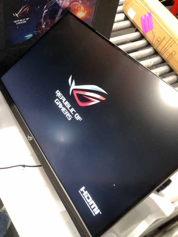 Photo 2 of ***USED - SCRATCHED - POWERS ON - UNABLE TO TEST FURTHER - PARTS LIKELY MISSING***
ASUS 27” 1440P 360Hz 1ms G-SYNC Gaming Monitor (PG27AQN) - QHD, IPS, HDR10, DisplayHDR600 27" Fast IPS 360Hz QHD G-SYNC Monitor