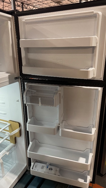 Photo 6 of 18 cu. ft. Top Freezer Refrigerator in Stainless Steel Look