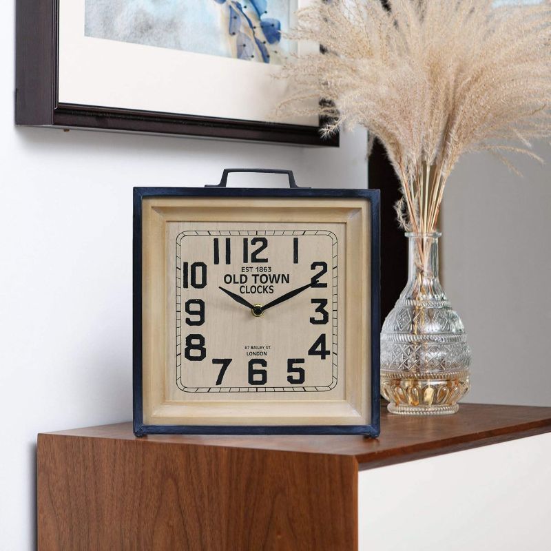 Photo 4 of (READ FULL POST) NIKKY HOME 12 Inch Old Town Table Clock - Battery Operated Vintage Classic Mantel Clock for Living Room Decor Shelf - Chic Home Décor for Desktop, Countertop