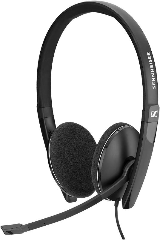 Photo 1 of Sennheiser PC 8.2 USB On-Ear Headset With In-Line Volume Control - Secure Fit Headband - No Slippage - Passive Noise-Cancellation Adjustable Microphone
