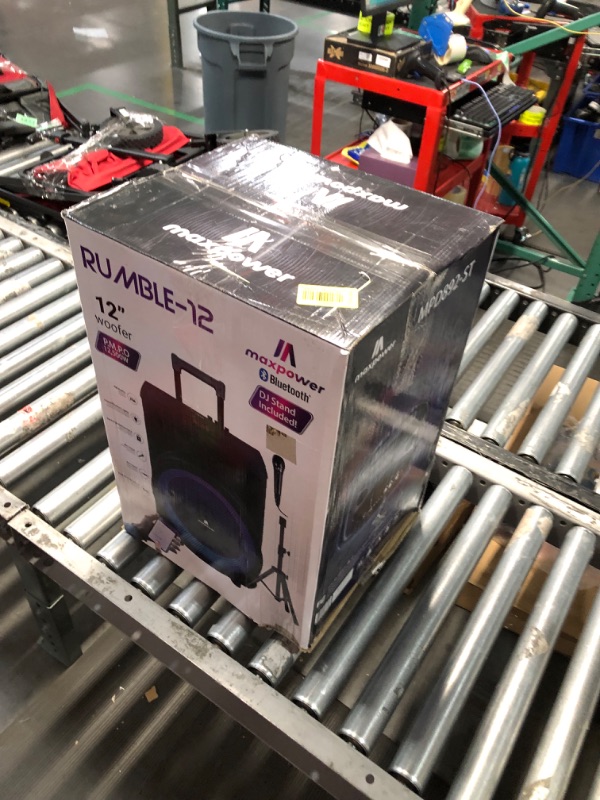 Photo 1 of Max Power Rumble 12" Woofer Bluetooth Trolley Speaker with Stand