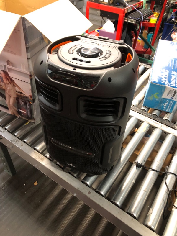 Photo 3 of **non refundable parts only** **does not power on** Max Power Omnia 12" Woofer Karaoke Bluetooth Keg Speaker
