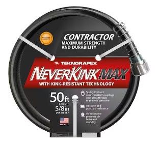 Photo 1 of Neverkink Max Teknor Apex 5/8-in x 50-ft Contractor-Duty Kink Free Vinyl Black Coiled Hose
