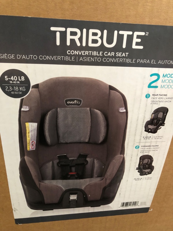 Photo 3 of *****SIMILAR TO STOCK PHOTO*****
Evenflo Tribute LX Harness Convertible Car Seat, Solid Print BROWN 