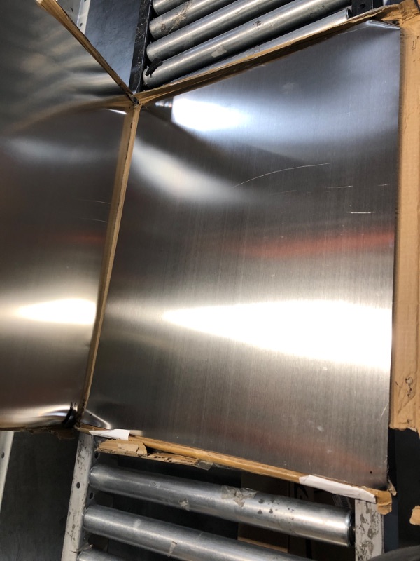 Photo 3 of (PARTS ONLY/NO RETURNS OR REFUNDS/ DAMAGED) zsttion Stainless Steel Backsplash ?24 x 30Inch Range Hood Wall Shield for Kitchen?Four Pre Drilled Holes for Easy Installation (2)
