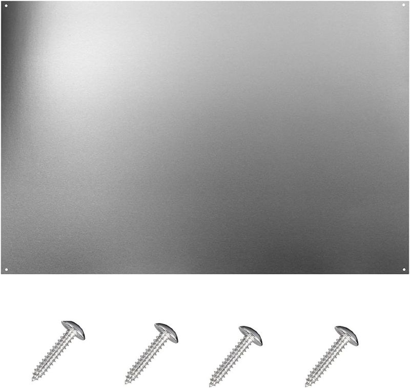 Photo 1 of (PARTS ONLY/NO RETURNS OR REFUNDS/ DAMAGED) zsttion Stainless Steel Backsplash ?24 x 30Inch Range Hood Wall Shield for Kitchen?Four Pre Drilled Holes for Easy Installation (2)
