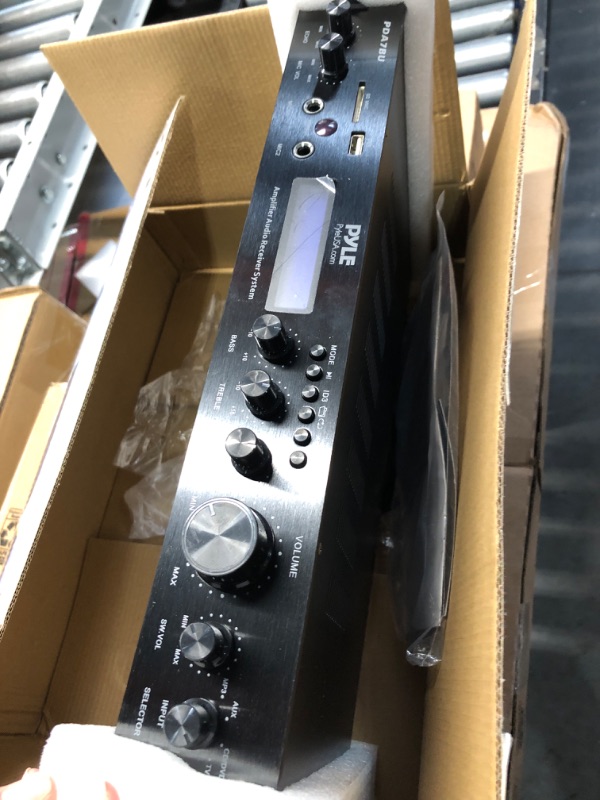 Photo 1 of Pyle - 5 Channel Rack Mount Bluetooth Receiver, Home Theater Amp, Speaker Amplifier, Bluetooth Wireless Streaming, MP3/USB/SD/AUX/FM Radio, 200 Watt, w/Digital ID3 LCD Display from - PDA7BU.5