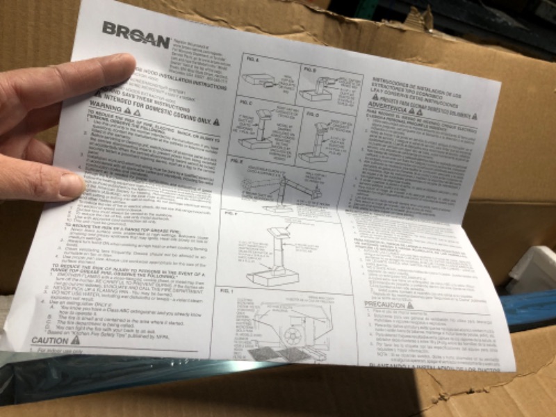 Photo 4 of ***USED - MISSING NUMEROUS PARTS - SEE PICTURES - UNABLE TO TEST***
Broan-NuTone 413004 Non-Ducted Ductless Range Hood with Lights Exhaust Fan for Under Cabinet, 30-Inch, Stainless Steel 30-Inch Stainless Steel Hood