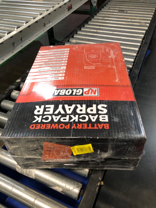 Photo 3 of 4.2 Gallon Battery Powered Backpack Sprayer - 8 Nozzles, 240ml Measuring Bottle, 100PSI Cutoff Pressure, Long Battery Life, Wide Mouth, High-Pressure Spray Hose, Trigger Lock, Pressure Knob Controller - box unopened