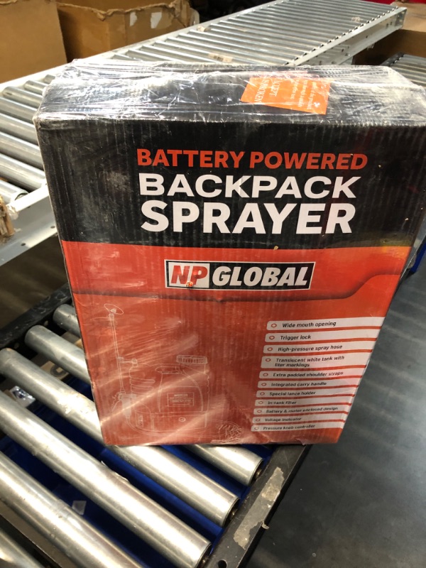 Photo 2 of 4.2 Gallon Battery Powered Backpack Sprayer - 8 Nozzles, 240ml Measuring Bottle, 100PSI Cutoff Pressure, Long Battery Life, Wide Mouth, High-Pressure Spray Hose, Trigger Lock, Pressure Knob Controller - box unopened