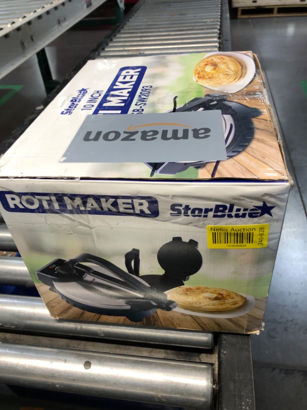 Photo 4 of 10inch Roti Maker by StarBlue with FREE Roti Warmer - The automatic Stainless Steel Non-Stick Electric machine to make Indian style Chapati, Tortilla, Roti AC 110V 50/60Hz 1200W SB-SW2093