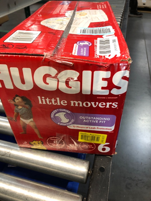 Photo 3 of Huggies Size 6 Diapers, Little Movers Baby Diapers, Size 6 (35+ lbs), 84 Count Size 6 84