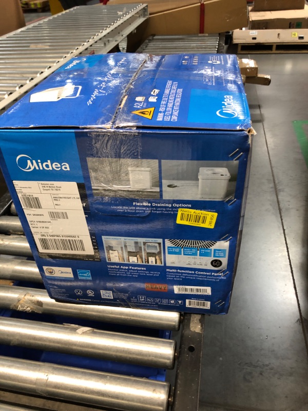 Photo 4 of Midea 1,500 Sq. Ft. Energy Star Certified Dehumidifier With Reusable Air Filter 22 Pint 2019 DOE (Previously 30 Pint) - Ideal For Basements, Large & Medium Sized Rooms, And Bathrooms (White) Standard 1,500 Sq. Ft.