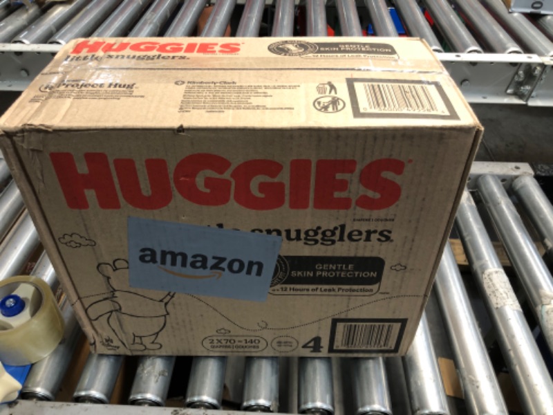 Photo 2 of Baby Diapers Size 4 (22-37 lbs), 140ct, Huggies Little Snugglers Size 4 (140 Count)