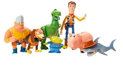 Photo 1 of **MISSING PIECES** Disney / Pixar Toy Story Disney 100 Woody, Slinky, Rex, Hamm, Alien, Rocky & Shark Action Figure Set **Missing alien, Woody's gun, Woodys hands broken off and missing*
