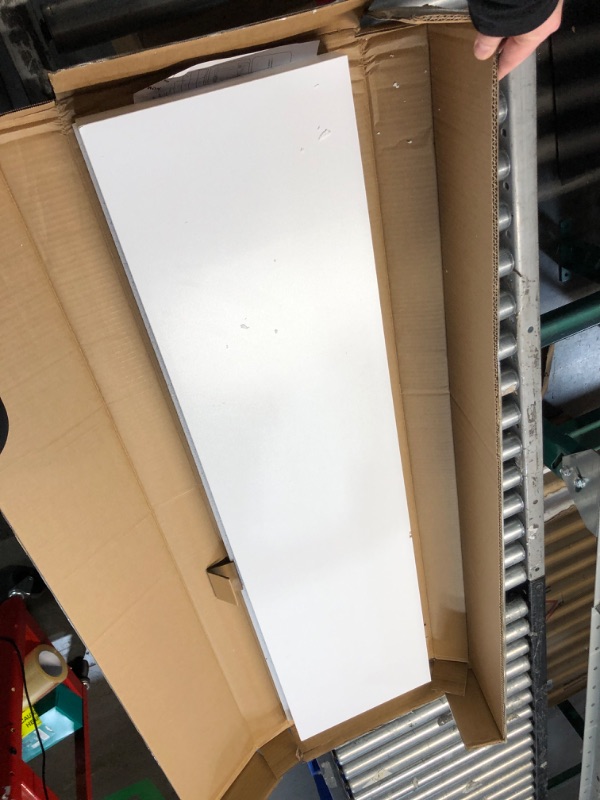 Photo 1 of **Minor Damage** WELLAND 12" Deep White Floating Shelves, Floating Shelf Wall Shelf Display Floating Shelf, 47.24" L x 11.81" D x 2" T, Deeper Than Others, White 47.24" x 11.81" x 2" *minor damage to back and front corner - see photos*