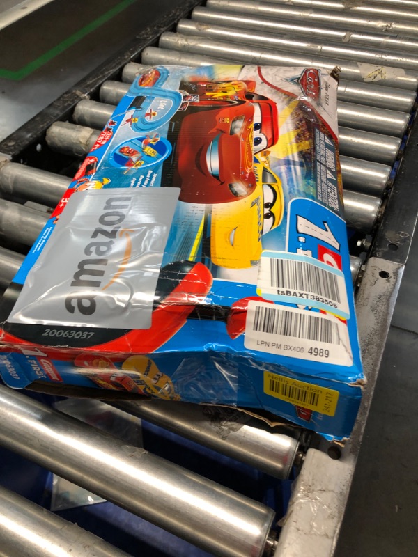 Photo 3 of Carrera First Disney/Pixar Cars - Slot Car Race Track - Includes 2 Cars: Lightning McQueen and Dinoco Cruz - Battery-Powered Beginner Racing Set for Kids Ages 3 Years and Up Disney Cars w/ Spinners