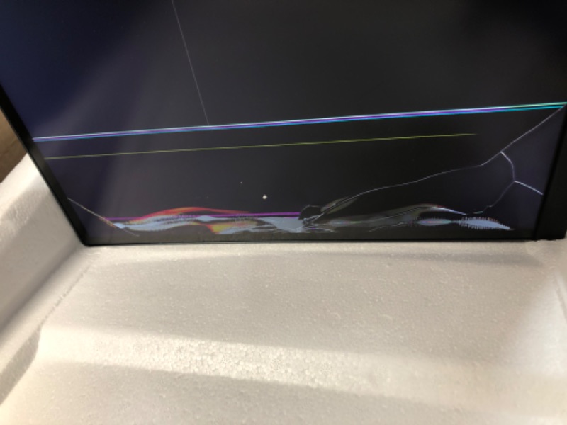 Photo 1 of **DAMAGE** SAMSUNG 49-Inch Odyssey G9 Series DQHD 1000R Curved Gaming Monitor, 1ms(GtG), VESA DisplayHDR 1000, 240Hz, AMD FreeSync Premium Pro, Height Adjustable Stand... * Screen damage see photos*

