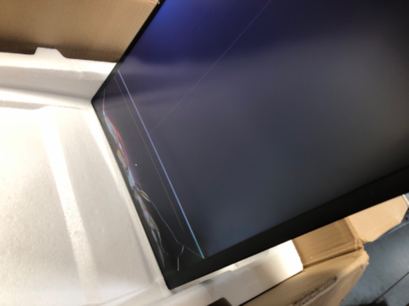 Photo 1 of **DAMAGE** SAMSUNG 49-Inch Odyssey G9 Series DQHD 1000R Curved Gaming Monitor, 1ms(GtG), VESA DisplayHDR 1000, 240Hz, AMD FreeSync Premium Pro, Height Adjustable Stand... * Screen damage see photos*
