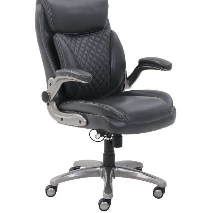 Photo 1 of (NON-REFUNDABLE) Amazon Commercial Ergonomic Executive Office Desk Chair In Black Bonded Leather
