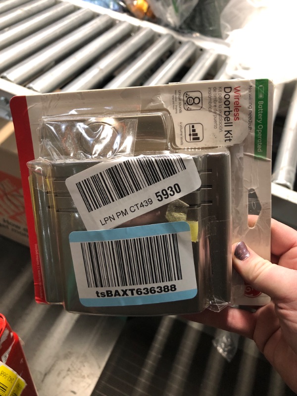 Photo 2 of GE home electrical Wireless Doorbell Kit, Battery Operated Receiver, 1 Push Buttons Door Bell, 8 Melodies Doorbell Chime, 4 Volume Levels, Classroom Doorbell, 150 Ft Range, Satin Nickel, 19303 1 Push Button Satin Nickel
