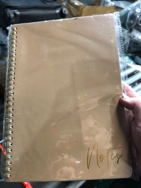 Photo 2 of ZICOTO Simplified Meeting Notebook For Work Organization - Easily Take Notes And Keep Agendas on Track - The Perfect Office Planner Supplies for Women & Men to Professionally Manage Business Projects Beige