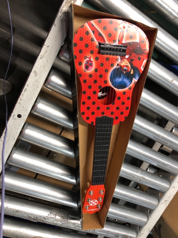 Photo 2 of Lexibook Miraculous Ladybug, My First Guitar for Children, 6 Nylon Strings, 21’’ Long, Guide Included, Red/Black, K200MI