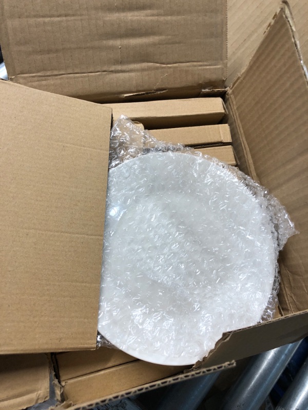 Photo 1 of 7 Inch Porcelain Small Dinner Plates Set of 12, White Appetizer Plates, Dessert Salad Plates, Ceramic Serving Dishes for Cake, Snack, Ice Cream, Waffles, Microwave, Oven, and Dishwasher Safe