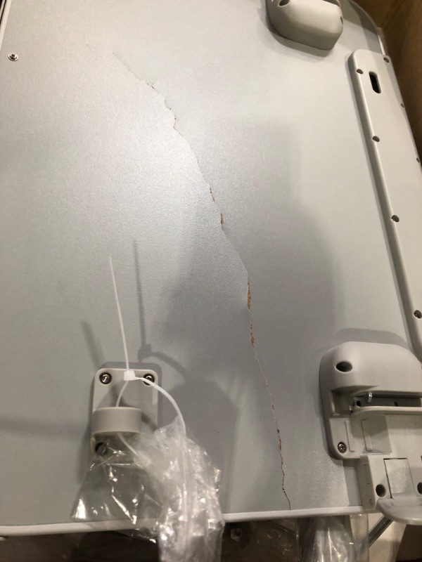 Photo 1 of **DAMAGED**SAIJI TV Tray Table - Heavy Duty Extra Large TV Tray, Upgraded TV Dinner Trays for Eating Snack Food, Tilt & Height Adjustable TV Tray Laptop Desk for Sofa & Bedside Small Table Grey