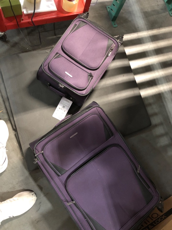 Photo 4 of **MINOR DAMAGE**READ NOTES**
U.S. Traveler Aviron Bay Expandable Softside Spinner Wheels, Purple, 2 Piece Luggage 2 Piece Luggage Purple