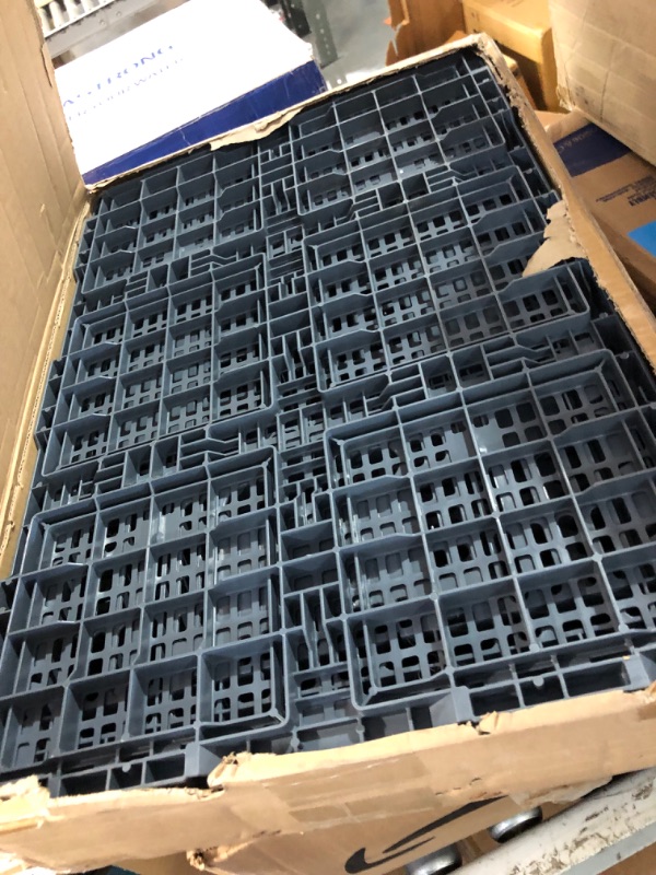 Photo 1 of Collapsible Storage Bin/Containe? Transfer box,crate Transit storage of various items (Gray 23.6" L x 15.7" W x 8.6" H-two)