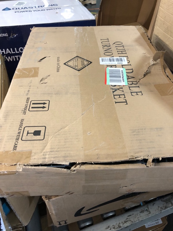 Photo 1 of Collapsible Storage Bin/Containe? Transfer box,crate Transit storage of various items (Gray 23.6" L x 15.7" W x 8.6" H-two)