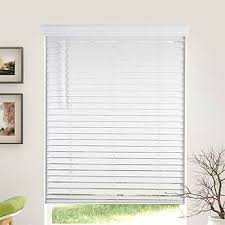 Photo 1 of (see all images)allen + roth Trim at Home 2-in Slat Width 58-in x 48-in Cordless White Faux Wood Room Darkening Horizontal Blinds