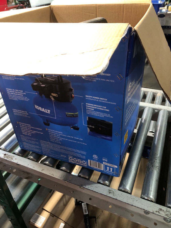 Photo 1 of Kobalt 6-Gallons Portable 150 Psi Pancake Air Compressor kobalt # #1101137