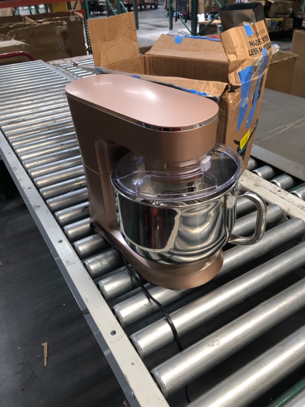 Photo 1 of ***DAMAGED - SCRATCHED - PLASTIC LID BROKEN - SEE PICTURES - POWERS ON - UNABLE TO TEST FURTHER***
COOKLEE Stand Mixer, 9.5 Qt. 660W 10-Speed Electric Kitchen Mixer with Dishwasher-Safe Dough Hooks, Flat Beaters, Wire Whip & Pouring Shield Attachments for