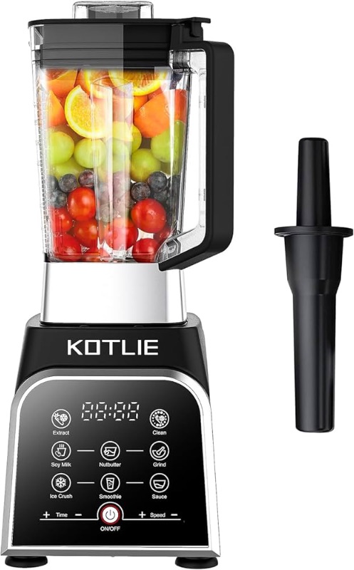 Photo 1 of ***(PARTS ONLY/ NO RETURNS OR REFUNDS) ***
KOTLIE Blender 68 Oz Shakes & Smoothies Countertop Blender, 1200W 28000RPM High Speed Food Processors, Smoothie Blender with 8 Smart Functions for Baby Food, Crushing Ice or Frozen Drinks(Black)