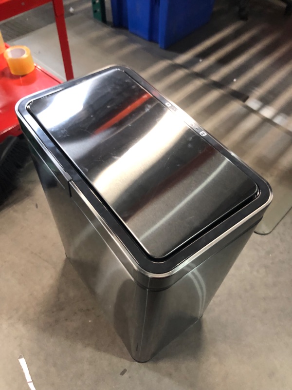 Photo 6 of **NONREFUNDABLE**FOR PARTS OR REPAIR**SEE NOTES**
Rubbermaid Elite Stainless Steel Sensor Trash Can for Home and Kitchen, Batteries Included, 12.4 Gallon, Charcoal