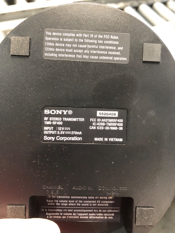 Photo 2 of Sony RF400 Wireless Home Theater Headphones for Watching TV (WHRF400)