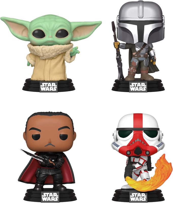 Photo 1 of Funko POP! Star Wars: Mandalorian [Glows in the Dark] 4-Pack Exclusive