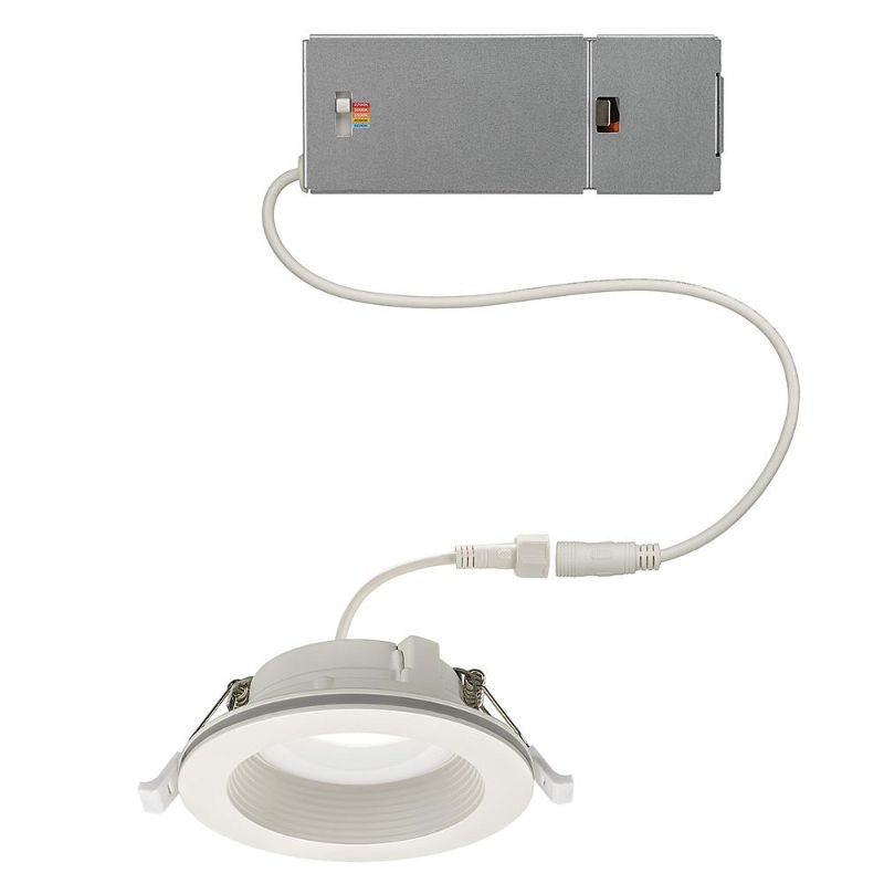 Photo 1 of 4 in. Title 20 Adjustable CCT Integrated LED Recessed Light Trim with Night Light Feature 625 Lumens Dimmable