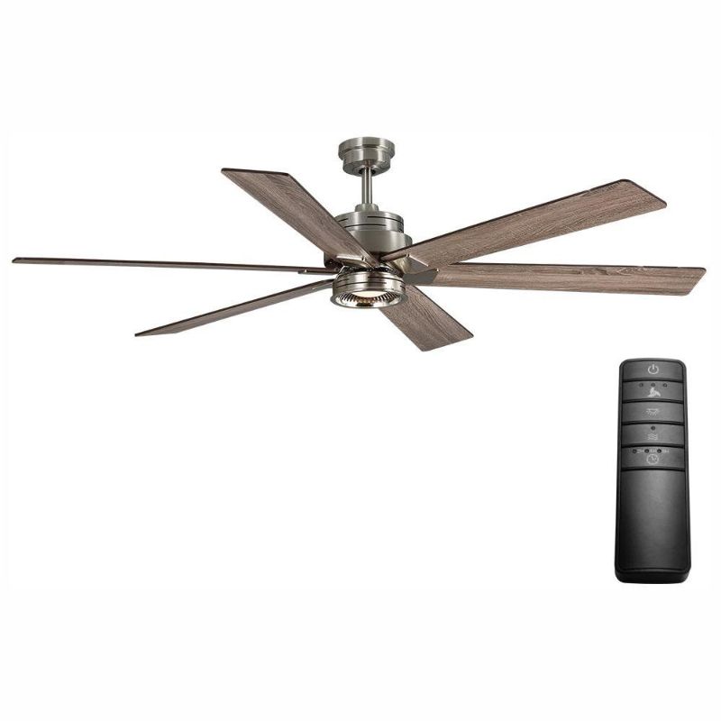 Photo 1 of ***NON-REFUNDABLE, PARTS ONLY,****
Statewood 70 in. Indoor LED Brushed Nickel Ceiling Fan with Light Kit, Downrod, Remote Control and 6 Reversible Blades