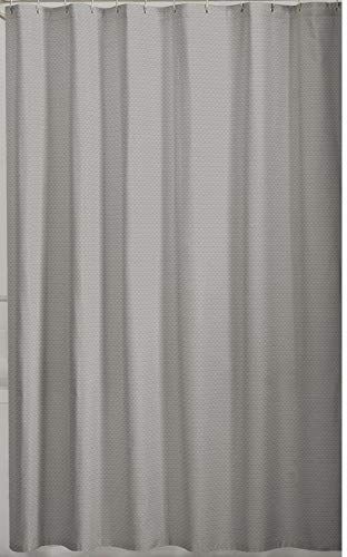 Photo 1 of Glacier Bay Luxury Spa Waffle 70 in. x 72 in. Fabric Shower Curtain in Gray