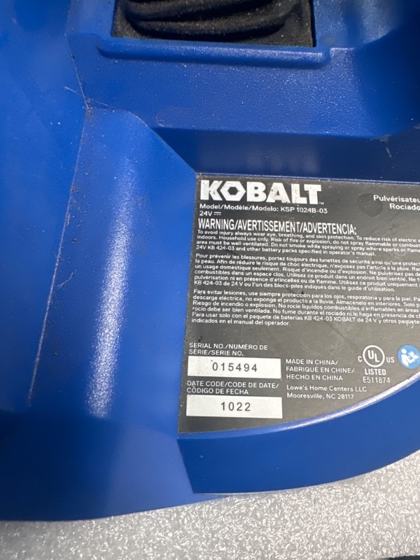 Photo 3 of **NON-REFUNDABLE, PARTS ONLY** Kobalt 2.11-Gallon Plastic Pump Sprayer
