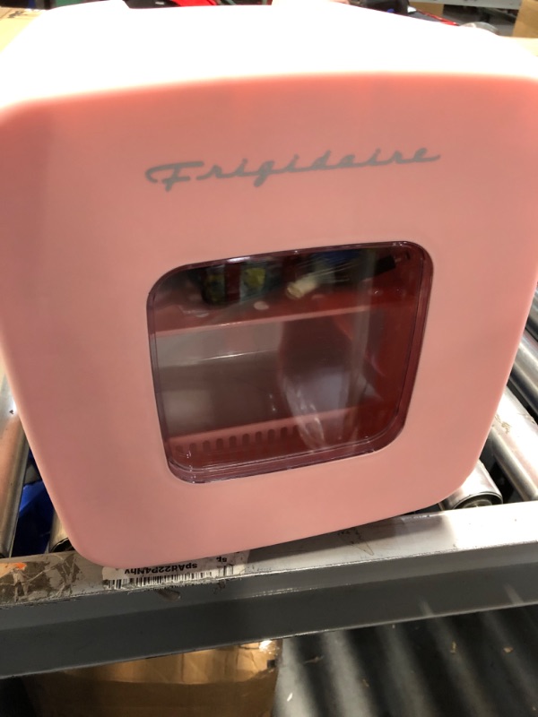 Photo 3 of FRIGIDAIRE EFMIS462-PINK 12 Can Retro Mini Portable Personal Fridge/Cooler for Home, Office or Dorm, Pink PINK Cooler