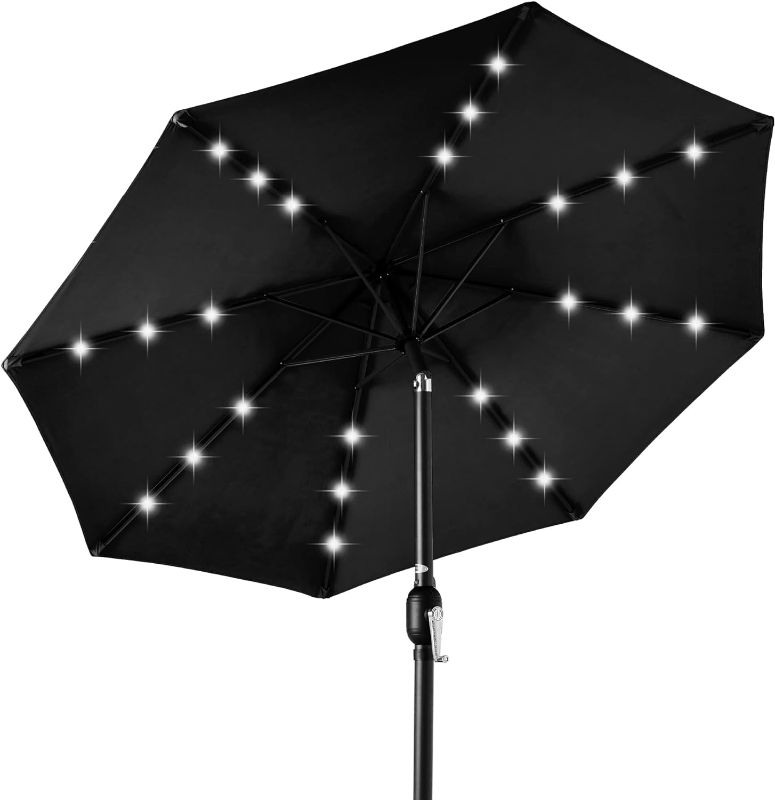 Photo 1 of ***READ NOTES***
Best Choice Products 10ft Solar Polyester LED Lighted Patio Umbrella w/Tilt Adjustment and UV-Resistant Fabric - Black